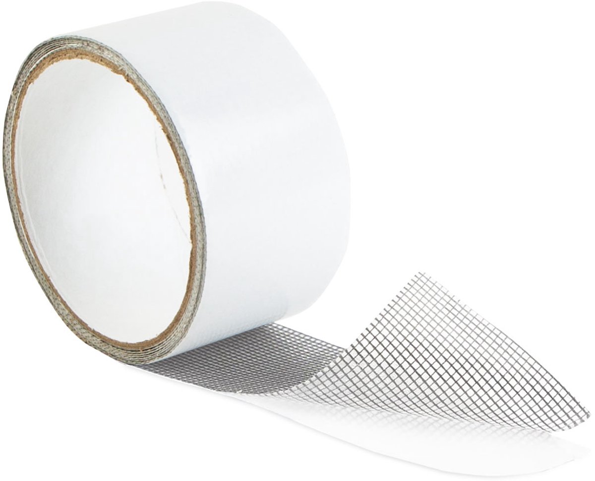 Vliegengordijn Mesh Muskietengaas Reparatie Tape – Zelfklevend – 2 M X 5 Cm – Grijs – Geschikt Voor Horren, Insectengaas En Vliegengaas [11609GY]