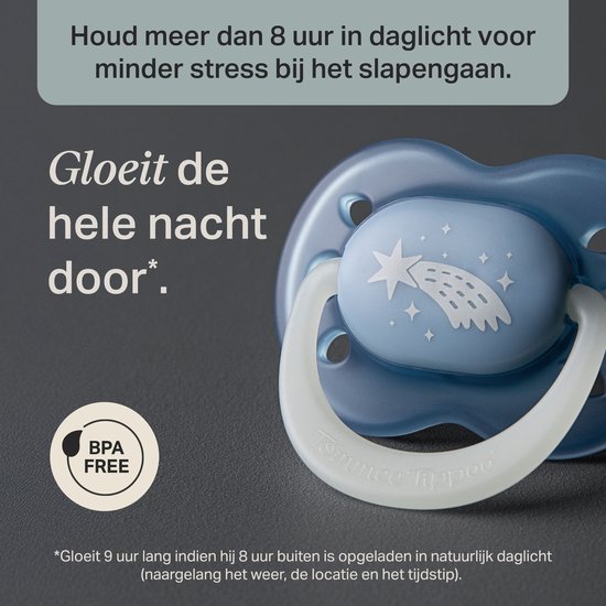 Tommee Tippee NightGlow gloeit in het donker fopspeen - 6-18 maanden - 4 stuks - orthodontische speen -100% BPA-vrij - nachtkleuren — afbeelding 3