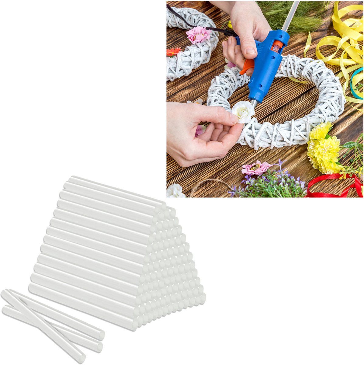 Aufun Hete lijmpatronen - 11x200 mm - 100 stuks - 2 kg - Voor lijmpistool