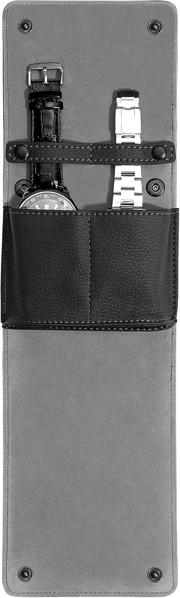 Luxe Horlogedoos met 3 Vakken - Reisdoos voor Horloges in Zwart