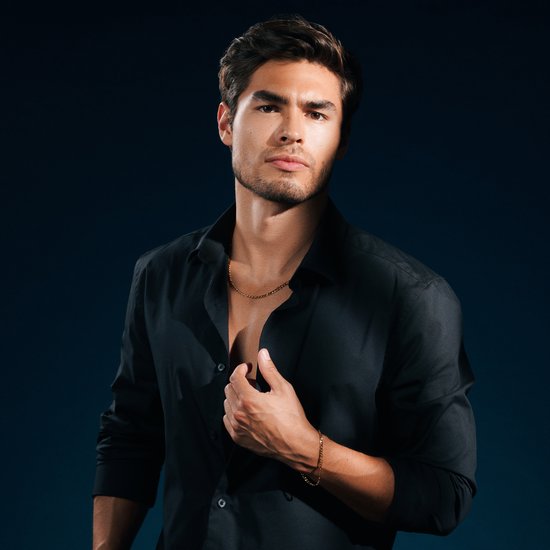 Essentials | Collier à chaîne Figaro doré 4 mm