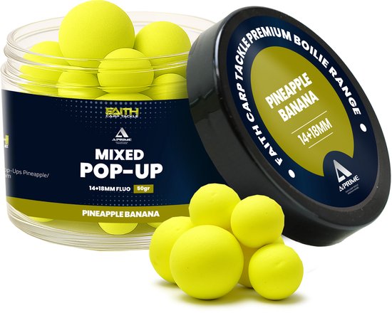 Faith A-Prime Boilie combi deal Pineapple/Banana - Boilies - Karpervissen - Karper aas - Pop ups - Liquid bait Smoke van Merkloos — afbeelding 2