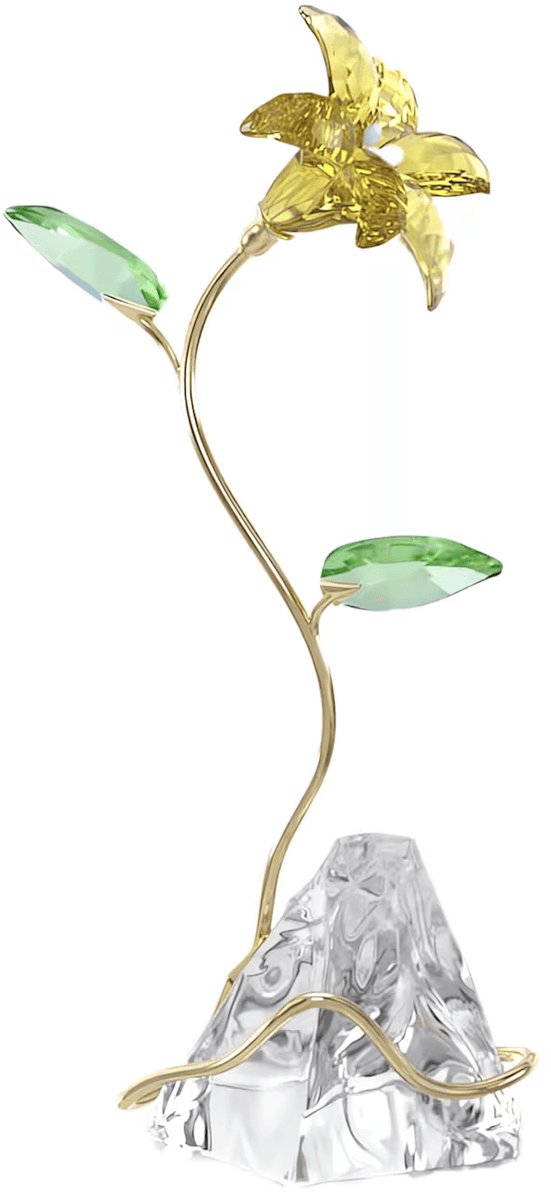 Swarovski beeldje Florere Lelie 5666972 | decoratief kristalfigurine voor interieur, stralend ontwerp geel