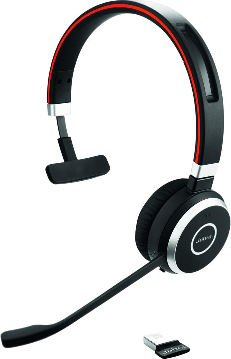Draadloze Mono Headset met Noise-Cancelling Microfoon en Lange Batterijduur - Teams Compatibel