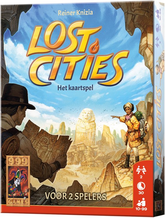 999 Games - Lost Cities - Het Kaartspel - Strategisch kaartspel - Tactisch spel - Voor 2 spelers - vanaf 10 jaar - Gezelschapsspel