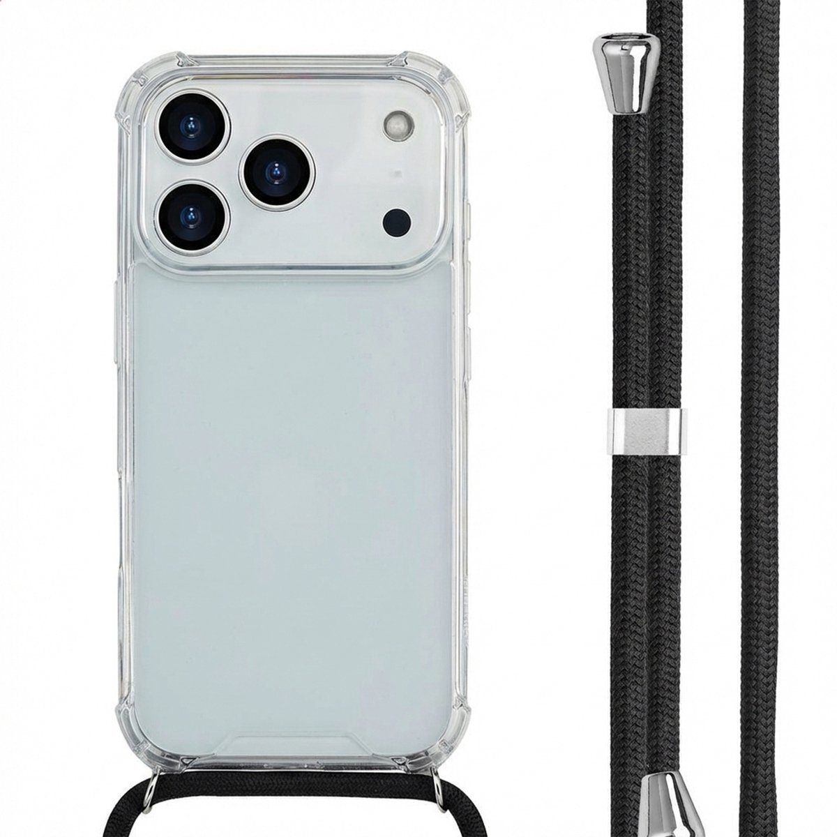 imoshion Hoesje - Geschikt voor Apple iPhone 17 Pro - Backcover met koord - Zwart