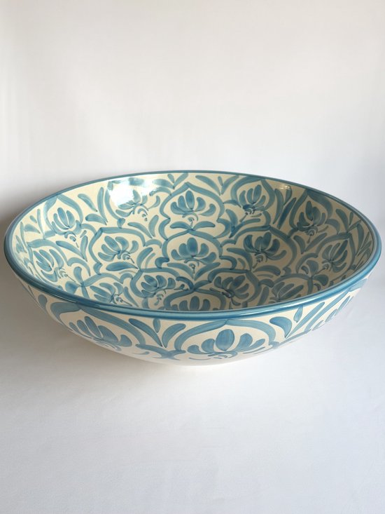 OTIX Saladeschaal - Slakom - Serveerschaal met Slacouvert - 25cm - Wit
