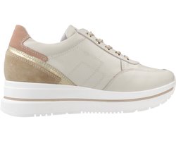 Sneakers Nerogiardini Velvet 0100 Zouk Ivory Velour Camel Phard T - Fashion Wear - Vrouwen