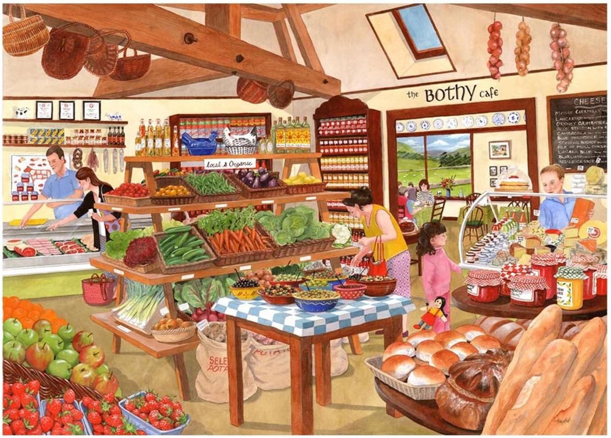 500 Stukjes Puzzel Deli Delicious met Unieke Vormpjes en Duurzaam Materiaal