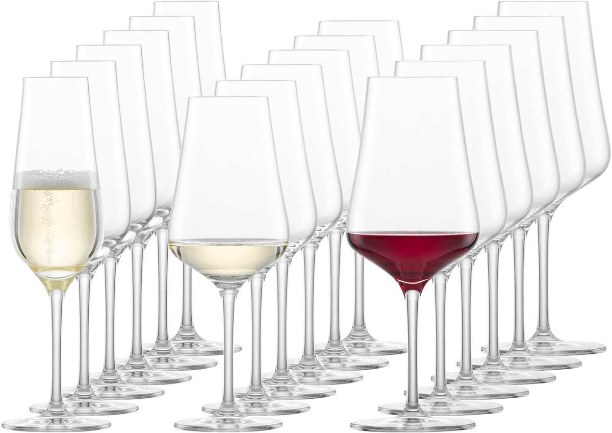 Wein- und Sektgläser Bouquet Set van 18