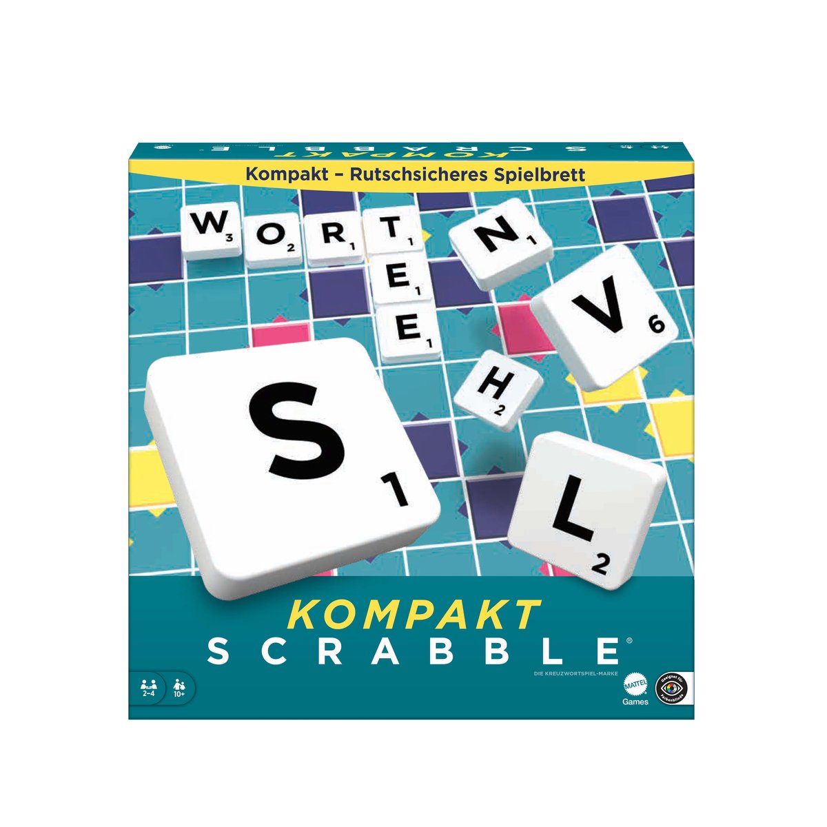 Mattel Scrabble compact reisspel - woordspel voor onderweg.