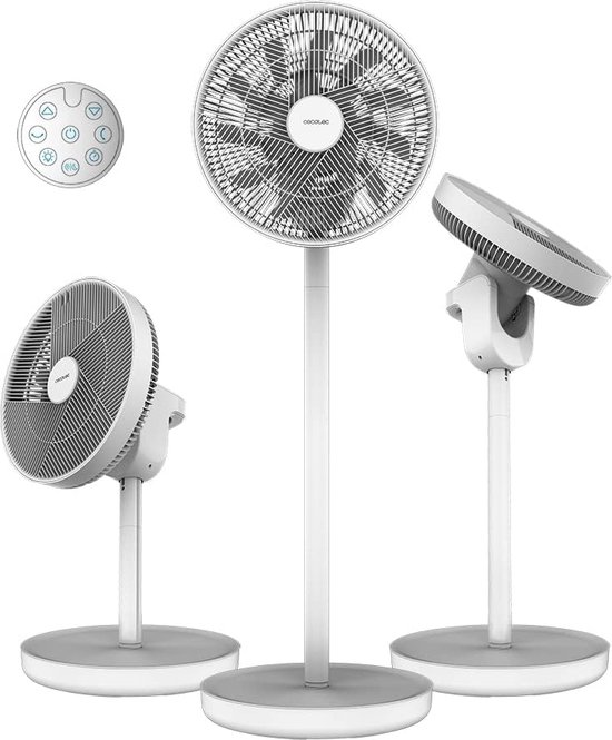 Ventilateur sur pied silencieux sans fil 3en1 Cecotec - Avec télécommande -  12... | bol