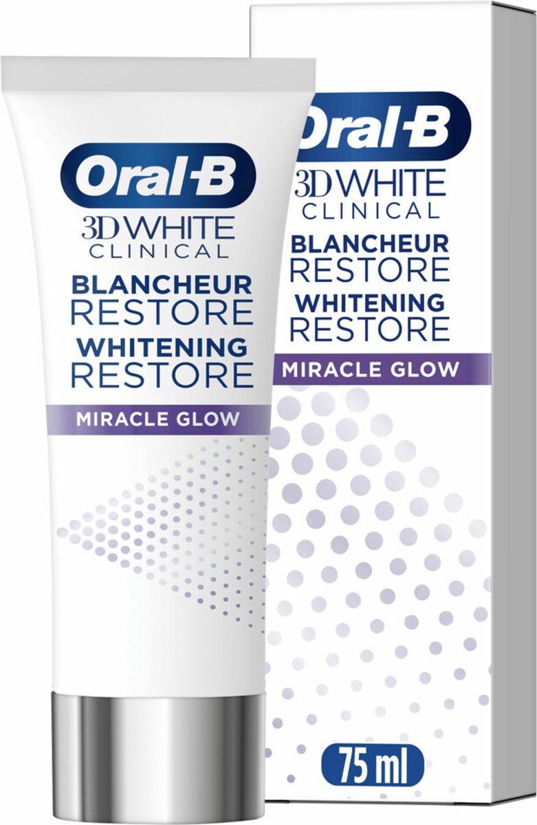 Goedkoopste Oral-B Tandpasta 3D White Clinic Miracle Glow 75 ml