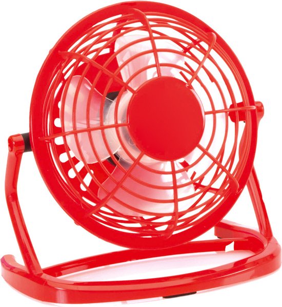 USB bureau ventilator klein 15 cm flexibel snoer 1 m kunststof kleurrijk voor PC laptop kantoor