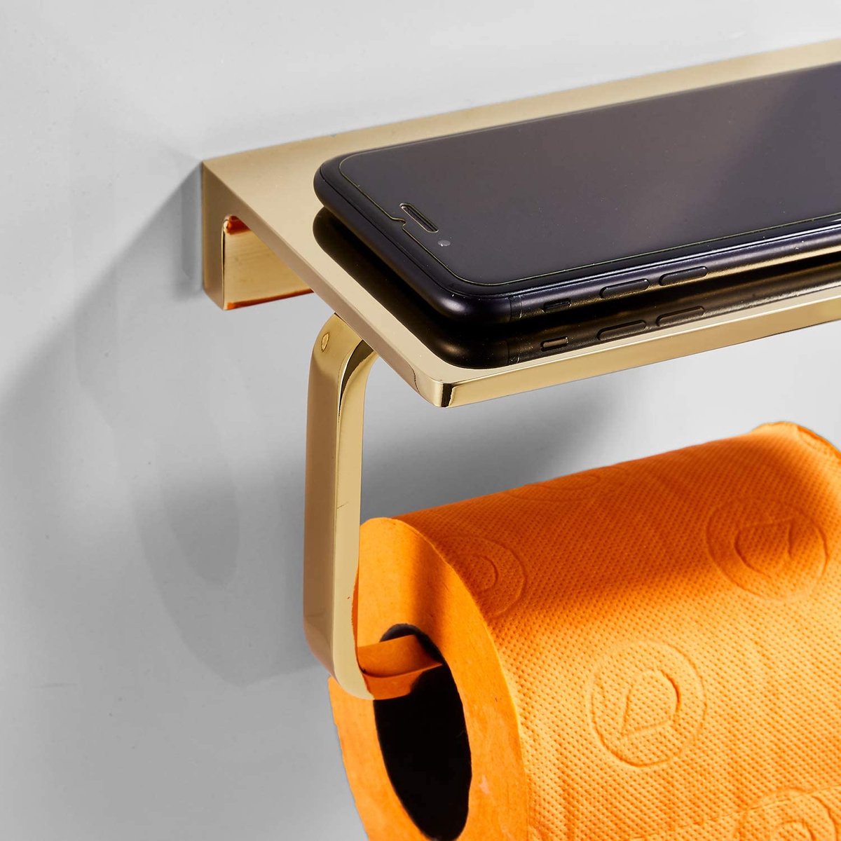 ACL Toiletrolhouder Wandmontage - Kroon-toiletrolhouder in stijl toiletpapierhouder voor badkamer - Massief messing nieuwigheid toiletrolhouder met meegeleverde hardware