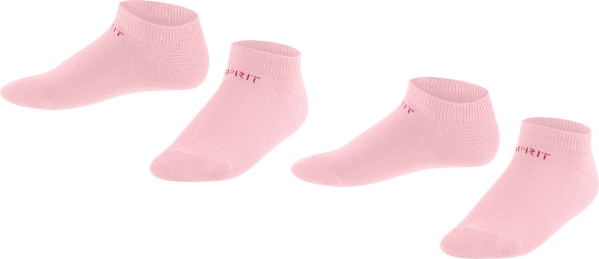 Esprit Foot Logo 2-Pack duurzaam organisch katoen multipack sneakersokken kinderen roze - Maat 27-30
