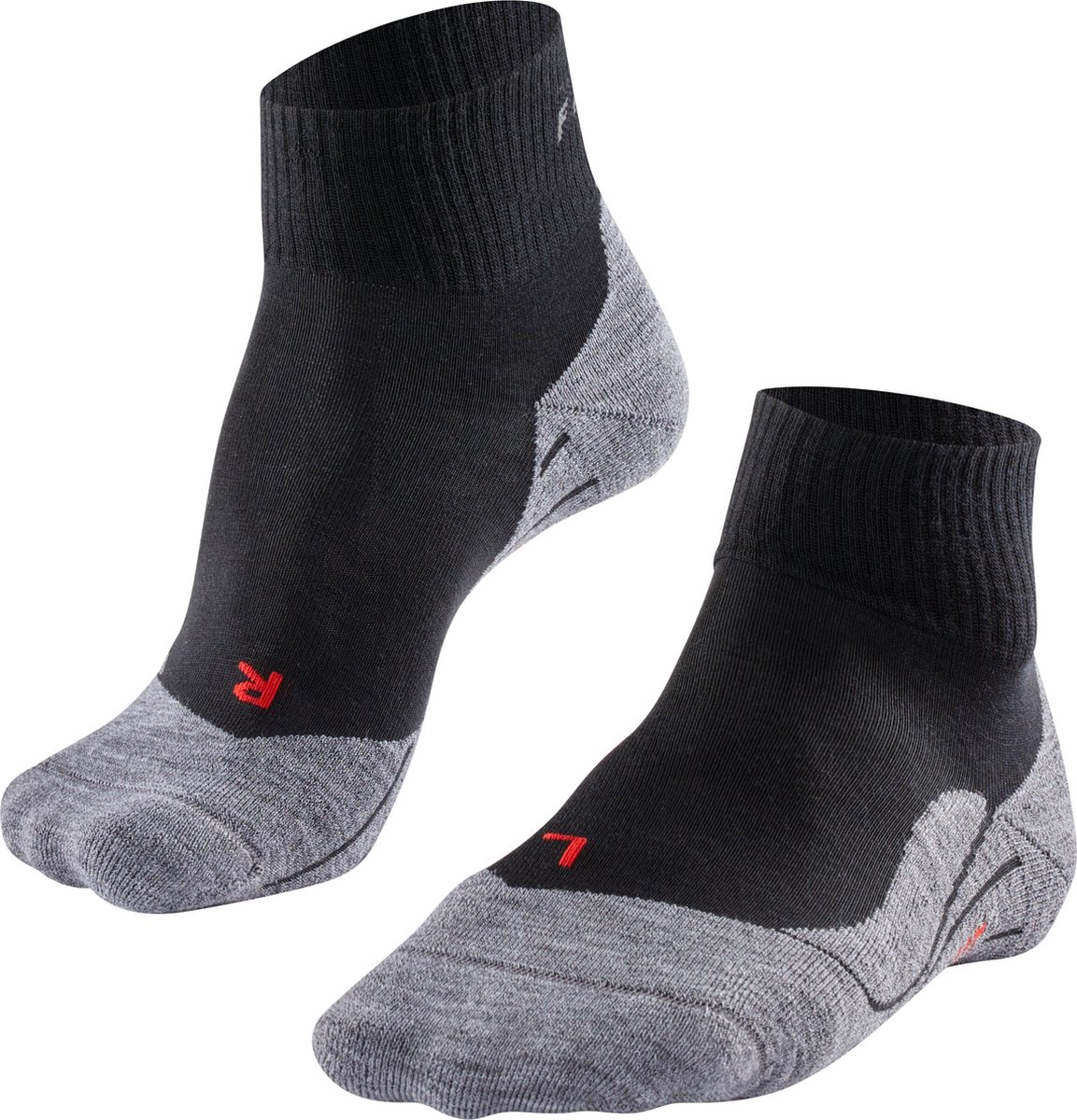 FALKE TK5 Short Wandelsokken anti blaren, lichte padding merinowol sportsokken dames zwart - Maat 39-40 op Prijzenvolger.com