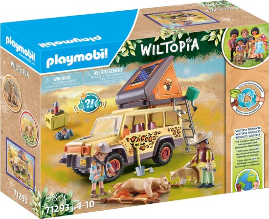 PLAYMOBIL Wiltopia - Met de terreinwagen bij de leeuwen - 71293