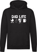 Dad life Hoodie - papa - vader - bbq - vaderdag - grappig - trui - sweater - capuchon