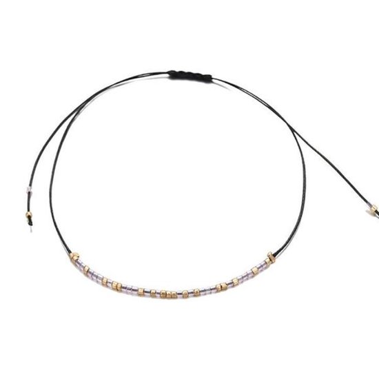 Bracelet Perles Style Bohème - Wit & Goud
