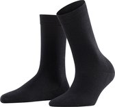 FALKE Softmerino warme ademende merinowol katoen sokken dames zwart - Maat 37-38