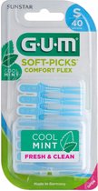 GUM - fil dentaire - soft-pics - confort flex - petit - S 40 pcs - cool mint fresh & clean