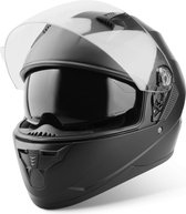 VINZ Kennet ECE 22.06 Integraalhelm met Zonnevizier / Motorhelm / Scooter helm / Brommerhelm – Mat Zwart