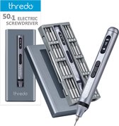 Thredo 50-in-1 Oplaadbare Elektrische Schroevendraaier Set - Professionele Precisie Toolkit voor Reparaties