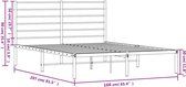 vidaXL - Bedframe - met - hoofdbord - metaal - zwart - 160x200 - cm