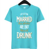 Am Getting Married | Vrijgezellenfeest Cadeau Man - Groom To Be Bachelor Party - Grappig Bruiloft En Bruidegom Bier Shirt - T-Shirt - Unisex - Atoll - Maat L