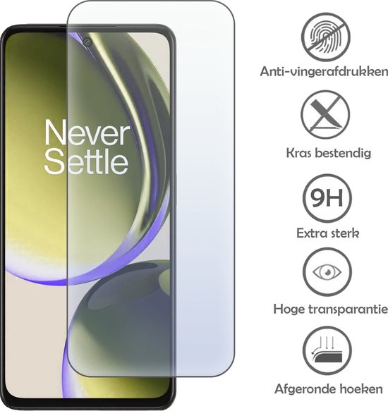 Anti-vingerafdrukken, krasbestendig, 9H extra sterk, hoge transparantie, afgeronde hoeken.