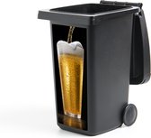 Container sticker Heerlijk getapt biertje op een zwarte achtergrond - 38x80 cm - Kliko sticker