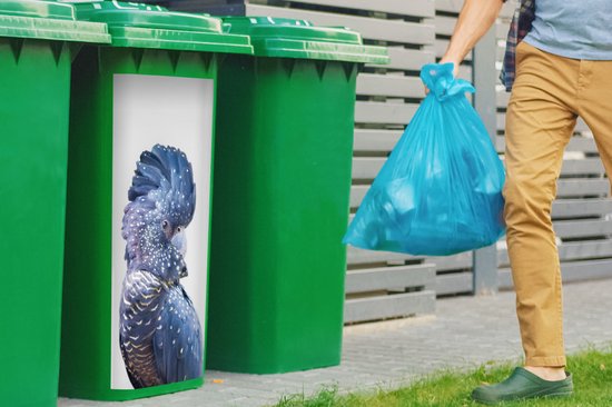 Sticker conteneur Cacatoès - Blauw - Animaux - Nature - 44x98 cm - Kliko sticker