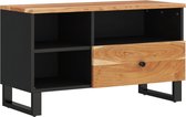 vidaXL - Tv-meubel - 80x33x46 - cm - massief - acaciahout - en - bewerkt - hout