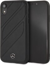 iPhone XR Backcase hoesje - Mercedes-Benz - Effen Zwart - Leer
