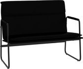 vidaXL Banc Similicuir Noir 100 x 64 x 80 cm