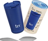 IZY x Blauw Thermos tasse - Tasse à café à emporter - 350 ml - Gobelet en acier inoxydable - Mug de voyage - Tasse de voyage