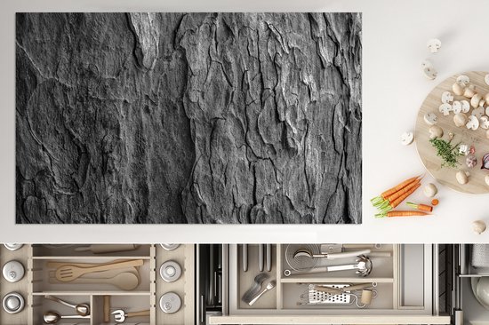 KitchenYeah - Inductie beschermer - Kookplaat - Steen - Betonlook - Grijs - Beton print - Industrieel - Inductie mat - Afdekplaat voor kookplaat - 91x52 cm - Inductie afdekplaat - Keuken decoratie aanrecht