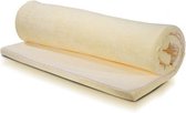 Frans Bed Topper 6cm 195x135x6 Licht Grijs