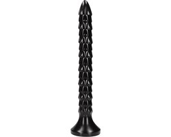 Ouch! by Shots Geschaalde anaal Slang - 12''/ 30 cm anaalplug - Zwart