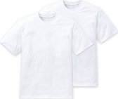 SCHIESSER American T-shirt (2-pack) - heren shirt korte mouw wit - Maat: S