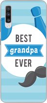 Geschikt voor Samsung Galaxy A70 hoesje - Spreuken - Best grandpa ever - Quotes - Opa - Siliconen Telefoonhoesje