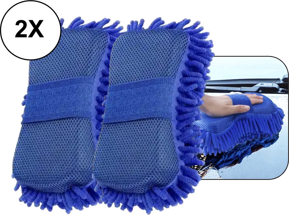 Goedkoopste 2x PD® - Autosponzen - Spons - Rasta Spons - Autospons - Microvezel - Handspons - Schoonmaakspons - Wonderspons - Badspons