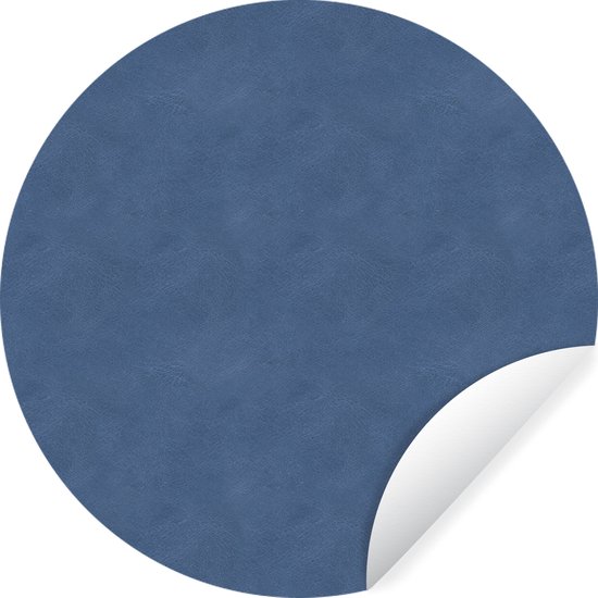 WallCircle - Stickers muraux - Cercle de papier peint - Cuir - Blauw - Peau d'animal - ⌀ 140 cm - Cercle mural - Autocollant - Sticker papier peint rond