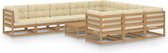 vidaXL-11-delige-Loungeset-met-kussens-massief-grenenhout-honingbruin