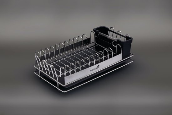 KitchenCraft Master Class Aluminium anti-roest afdruiprek - 42 x 30 x 13 cm (16,5 x 12 x 5 inch