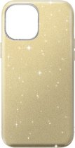 Geschikt voor Apple iPhone 12 Mini hoes Glitter Verwisselbaar Semi-rigide Goud
