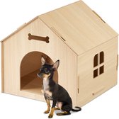Relaxdays hondenhok binnen - kattenhuis - modulair dierenhuis - kattenhok - hondenhuisje
