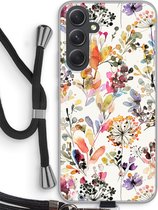 Case Company® - Coque Samsung Galaxy A54 avec cordon - Herbes sauvages - Coque de téléphone avec cordon Zwart - Protection sur tous les côtés et sur le bord de l'écran