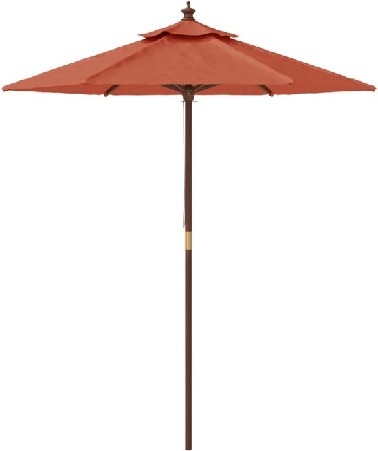 Parasol met houten paal 299x240 cm zwart kopen